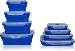 Hogar Vershoudbakjes - Meal Prep Bakjes - Diepvriesbakjes - Vershouddoos - Vershoudbakjes Set Met Deksel – Inklapbaar - 4 Stuks - Anti Lek Deksel - BPA Vrij Siliconen -Mepal shop 1200x818 1