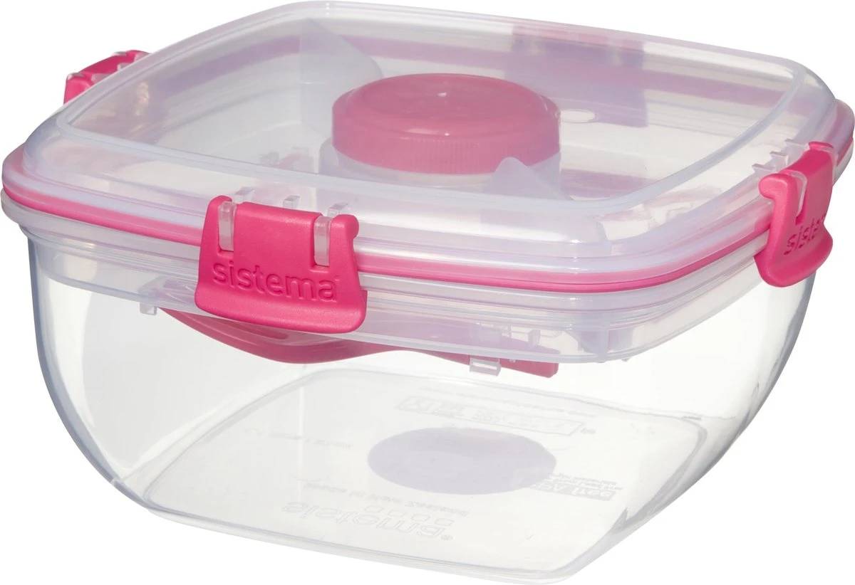 Sistema To Go Vershouddoos - Salade Kom - Roze - 1.1 Liter 3 Sistema To Go Vershouddoos - Salade Kom - Roze - 1.1 Liter