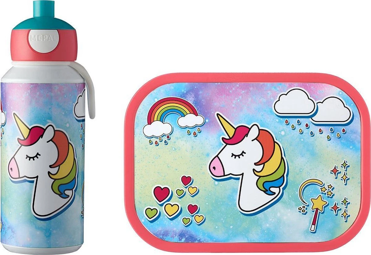 Mepal – Lunchset Campus (pu + Lb) – Pop-up Drinkfles En Broodtrommel Voor Kinderen – Unicorn – Bento Box – Lekvrij 3 Mepal – Lunchset Campus (pu + Lb) – Pop-up Drinkfles En Broodtrommel Voor Kinderen – Unicorn – Bento Box – Lekvrij