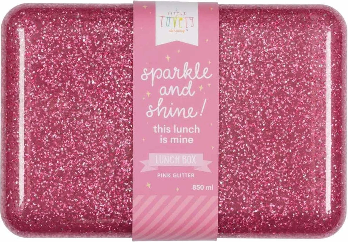 Lunch Box: Glitter - Roze | A Little Lovely Company 7 Lunch Box: Glitter - Roze | A Little Lovely Company - Afbeelding 5