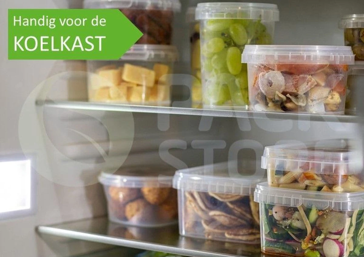 20 X Plastic Bakjes Met Deksel - 520 Ml - ø95mm - Rond - Vershoudbakjes - Meal Prep Bakjes - Transparant - Geschikt Voor Diepvries, Magnetron En Vaatwasser - Nederlandse Producent 7 20 X Plastic Bakjes Met Deksel - 520 Ml - ø95mm - Rond - Vershoudbakjes - Meal Prep Bakjes - Transparant - Geschikt Voor Diepvries, Magnetron En Vaatwasser - Nederlandse Producent - Afbeelding 5