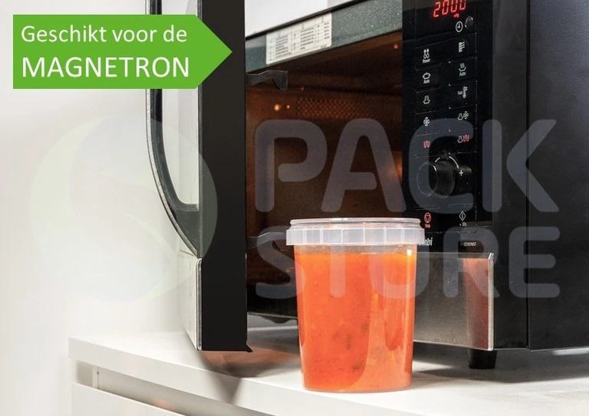 20 X Plastic Bakjes Met Deksel - 520 Ml - ø95mm - Rond - Vershoudbakjes - Meal Prep Bakjes - Transparant - Geschikt Voor Diepvries, Magnetron En Vaatwasser - Nederlandse Producent 11 20 X Plastic Bakjes Met Deksel - 520 Ml - ø95mm - Rond - Vershoudbakjes - Meal Prep Bakjes - Transparant - Geschikt Voor Diepvries, Magnetron En Vaatwasser - Nederlandse Producent - Afbeelding 9