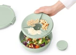 Brabantia Make & Take Salade Lunchbox - 1,3 L - Kunststof - Jade Green -Mepal shop 1200x866 10