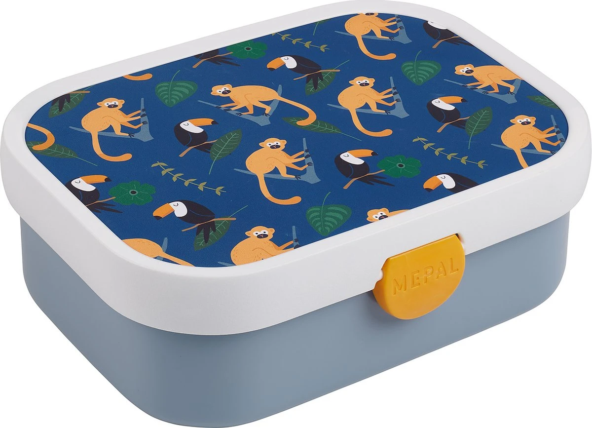 Mepal – Lunchset Campus (pu + Lb) – Pop-up Drinkfles En Broodtrommel Voor Kinderen – Jungle – Bento Box – Lekvrij 4 Mepal – Lunchset Campus (pu + Lb) – Pop-up Drinkfles En Broodtrommel Voor Kinderen – Jungle – Bento Box – Lekvrij - Afbeelding 2