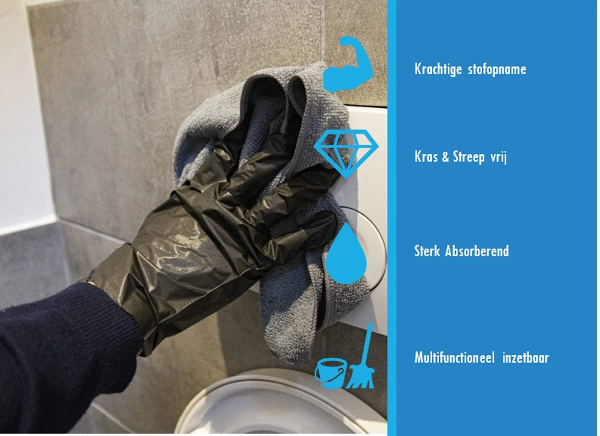 Merkloos MICROVEZEL DOEKJES - MULTIFUNCTIONEEL - KRASVRIJ - WONDERDOEKJES - SET VAN 6 5 Merkloos MICROVEZEL DOEKJES - MULTIFUNCTIONEEL - KRASVRIJ - WONDERDOEKJES - SET VAN 6 - Afbeelding 3