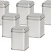Merkloos Theeblik - Kruidenblik - Bewaarblik Zilver 50 Gram | 6 Stuks