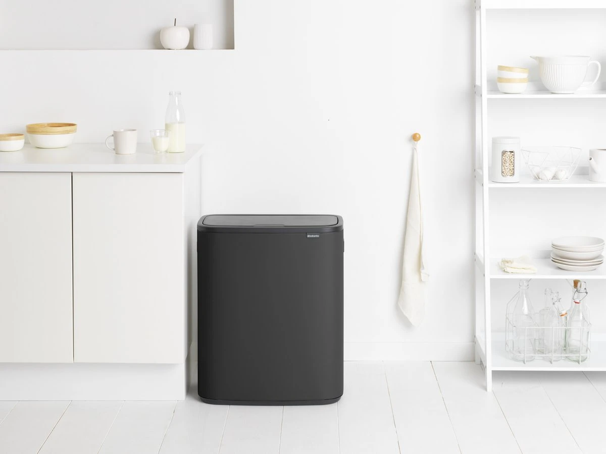 Brabantia Bo Touch Bin Prullenbak - 2 X 30 L - Mineral Infinite Grey 6 Brabantia Bo Touch Bin Prullenbak - 2 X 30 L - Mineral Infinite Grey - Afbeelding 4