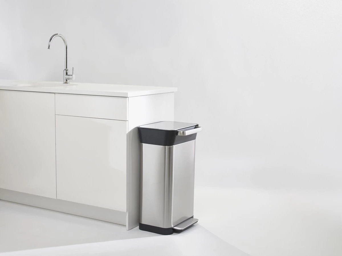Joseph Joseph Intelligent Waste Prullenbak Titan Slim - RVS - 30 L - Zilver 7 Joseph Joseph Intelligent Waste Prullenbak Titan Slim - RVS - 30 L - Zilver - Afbeelding 5