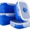 Hogar Vershoudbakjes - Meal Prep Bakjes - Diepvriesbakjes - Vershouddoos - Vershoudbakjes Set Met Deksel – Inklapbaar - 4 Stuks - Anti Lek Deksel - BPA Vrij Siliconen