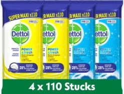 Dettol - 440 Schoonmaakdoekjes Power & Fresh - Citrus 220 Stuks - Oceaan 220 Stuks - Voordeelverpakking 12 Dettol - 440 Schoonmaakdoekjes Power & Fresh - Citrus 220 Stuks - Oceaan 220 Stuks - Voordeelverpakking -Mepal shop 1200x902 3