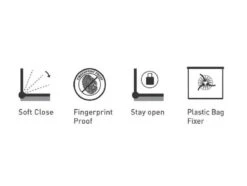 EKO E-Cube Prullenbak - 28+18 L - Mat RVS -Mepal shop 1200x902 6