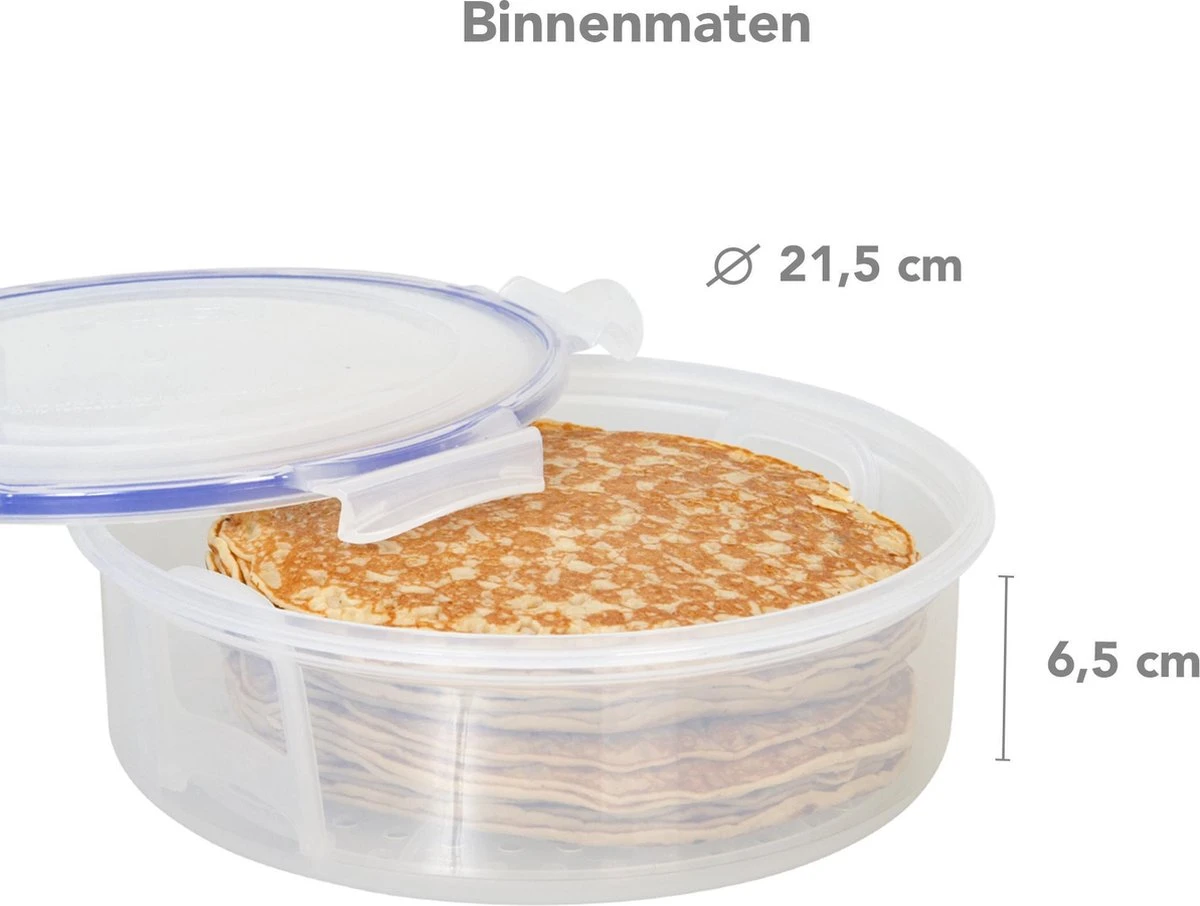 Lock&Lock Ronde Vershouddoos - Bewaardoos Met Deksel - Voor Pannenkoeken En Wraps - 100% Luchtdicht - 2,5 Liter 8 Lock&Lock Ronde Vershouddoos - Bewaardoos Met Deksel - Voor Pannenkoeken En Wraps - 100% Luchtdicht - 2,5 Liter - Afbeelding 6