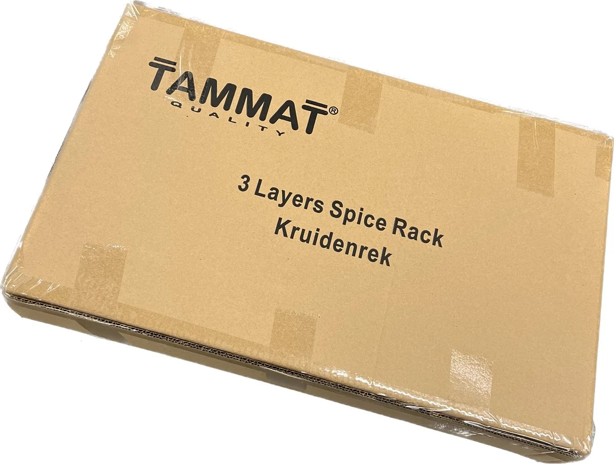 TammaT - Kruidenrek - Kruidenrek Staand - Inklapbare Keukenrek - 3-laags 35x21x56,5CM - Keuken Organizer - Aanrecht Organizer - Keuken Opslag - Roestvrij Staal - Opbergrek - Keuken Organizers - Roestvrij En Krasvrij 10 TammaT - Kruidenrek - Kruidenrek Staand - Inklapbare Keukenrek - 3-laags 35x21x56,5CM - Keuken Organizer - Aanrecht Organizer - Keuken Opslag - Roestvrij Staal - Opbergrek - Keuken Organizers - Roestvrij En Krasvrij - Afbeelding 8