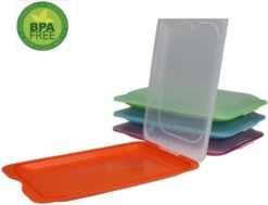 Merkloos Vershouddozen Vleeswarendoos Koelkast Vershoudbakje Bewaren Koelkast Beleg Bewaardoos Broodbeleg Stapelbaar Met Deksel 4 Stuks -Mepal shop 1200x919 4