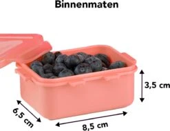 Lock&Lock (mini) Vershoudbakjes Set Met Deksel - Snackdoosjes - Snackbox - Babyvoeding Bewaarbakjes - Set Van 4 Stuks - Roze - 180 Ml - Kinderen En Volwassenen - Lekvrij - BPA Vrij -Mepal shop 1200x923 7