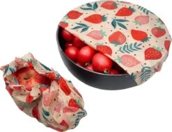 Bijenwas Wraps (Bijenwas Doek) - "rode Aardbei" Set Van 3 - 1S, 1M, 1L - Beeswax Wraps - Herbruikbaar Boterhamzakje - Bee Wrap - Beewax - Bijenwasdoek - Zero Waste - Duurzaam Cadeau -Mepal shop 1200x924 4