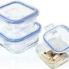 Klarstein Vierkante Glazen Box - Set Van 3 Vershoudbakjes : 800 Ml /620 Ml / 320 Ml - Met Deksel - Luchtdicht - Lekvrij -Mepal shop 1200x930 3