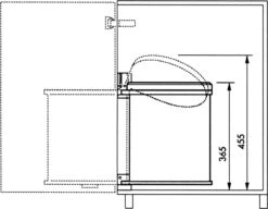 Hailo Compact-Box M Prullenbak - 15 L - Inbouwprullenbak - RVS -Mepal shop 1200x931 3