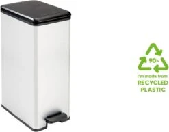Curver Decobin Slim Prullenbak- 40L - Metallic -Mepal shop 1200x940 1
