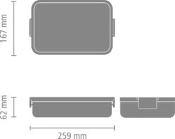 Brabantia Make & Take Bento Lunchbox Incl Bentobox - Large - Kunststof - Dark Grey -Mepal shop 1200x959 4