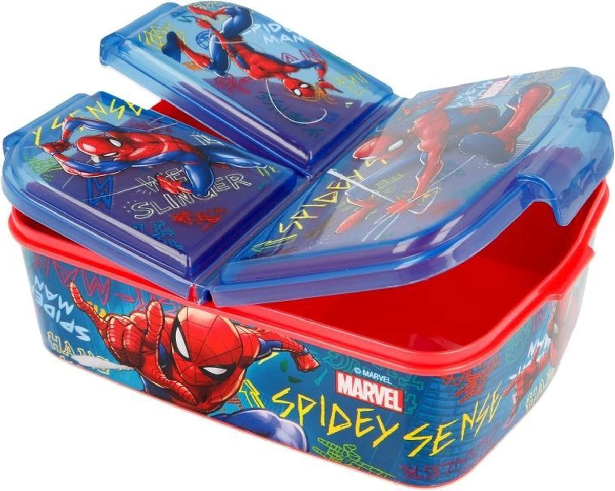 Spiderman Multi Brooddoos / Broodtrommel 3 Spiderman Multi Brooddoos / Broodtrommel