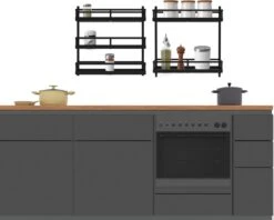 Soome Viljo - Kruidenrek Ophangbaar - Keukenrek - Wandrek - Keuken Organizer - 5 Laags - Verstelbaar - Staal - Zwart - H85xB42.5cm -Mepal shop 1200x961 3