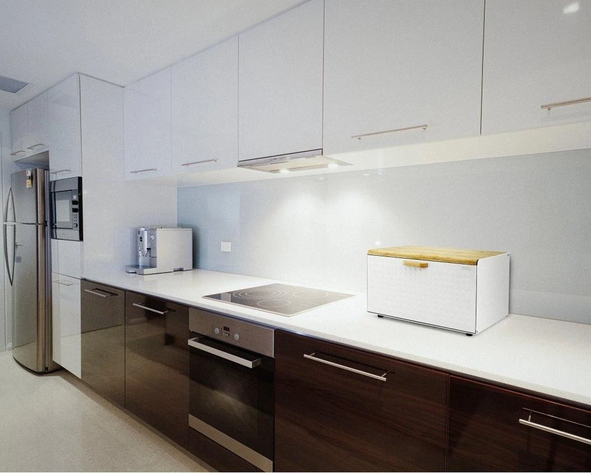 Broodtrommel-Helpt Brood Vers Te Houden-Wit-Brooddoos-Bewaardoos-Vershouddoos-Broodkast-Broodbak-Broodmand-Metaal 5 Broodtrommel-Helpt Brood Vers Te Houden-Wit-Brooddoos-Bewaardoos-Vershouddoos-Broodkast-Broodbak-Broodmand-Metaal - Afbeelding 3