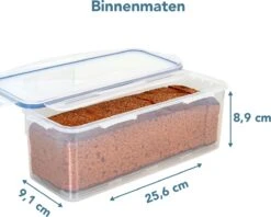 Lock&Lock Vershouddoos - Bewaardoos Met Deksel - Voor Ontbijtkoek Peperkoek En Cake - Cakedoos - 100% Luchtdicht - 2 Liter -Mepal shop 1200x963