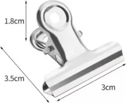Merkloos Snackclips | 10 Vershoudclipjes Voor Afsluiten Voedsel- En Chipszakjes | RVS Klemmetje Afsluitclips | 30mm -Mepal shop 1200x982 4