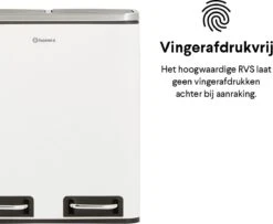 Homra BLINQ Afvalscheiding Prullenbak Met 2 Vakken - 2 X 15 L Inhoud - Duo Pedaalemmer Wit - Afvalemmer 30 Liter - Recycle Afvalbak - Witte Afvalscheidingsprullenbak - Hygiënisch Afval Scheiden - Keuken Vuilbak - Kantoor 26 Homra BLINQ Afvalscheiding Prullenbak Met 2 Vakken - 2 X 15 L Inhoud - Duo Pedaalemmer Wit - Afvalemmer 30 Liter - Recycle Afvalbak - Witte Afvalscheidingsprullenbak - Hygiënisch Afval Scheiden - Keuken Vuilbak - Kantoor -Mepal shop 1200x988 2