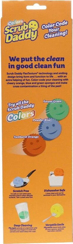 Scrub Daddy - Spons 3 Kleuren - Schoonmaak Spons -Mepal shop 361x1200