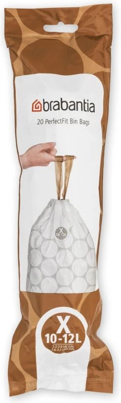 Brabantia PerfectFit Vuilniszakken - 10 - 12 L - Code X - 10 Rollen X 20 Stuks -Mepal shop 362x1200