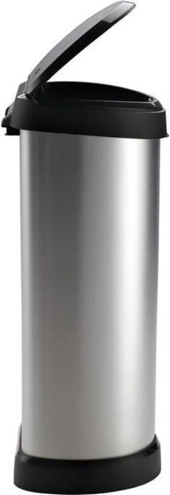 Curver Decobin Push Prullenbak - 40L - Metallic - Recycled Kunststof 18 Curver Decobin Push Prullenbak - 40L - Metallic - Recycled Kunststof -Mepal shop 413x1200