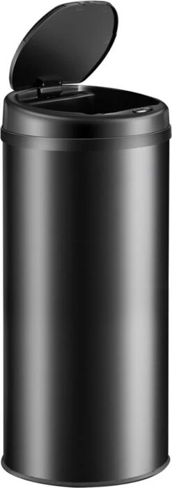 Monzana Prullenbak 56 Liter Inhoud - Met Sensor - RVS Zwart -Mepal shop 423x1200 1