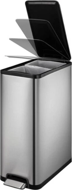 EKO Ecoslim Prullenbak - 2x 20 L - Mat RVS -Mepal shop 459x1200 2