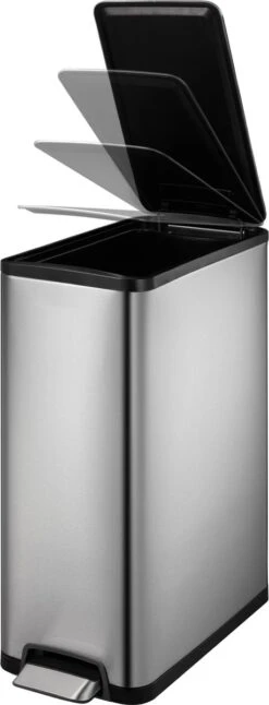 EKO Ecoslim Prullenbak - 2x 20 L - Mat RVS -Mepal shop 459x1200 3