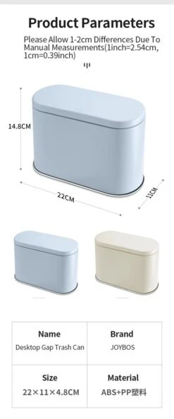 Merkloos Prullenbak Tafel - Prullenbak Auto - Prullenbak Badkamer - Klein - Wc - Afvalbak – Gray Blue - Auto - Bureau -Mepal shop 498x1200 2