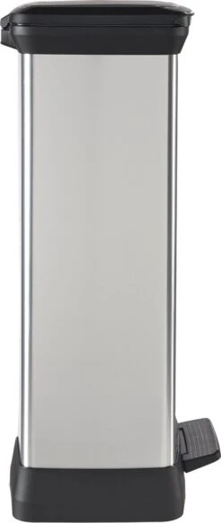 Curver Decobin Prullenbak- 50L - 39x29x72 Cm - Zilver Metallic 30 Curver Decobin Prullenbak- 50L - 39x29x72 Cm - Zilver Metallic -Mepal shop 508x1200