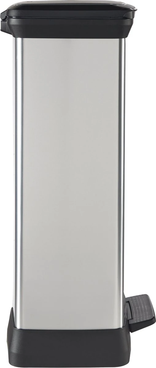Curver Decobin Prullenbak- 50L - 39x29x72 Cm - Zilver Metallic 12 Curver Decobin Prullenbak- 50L - 39x29x72 Cm - Zilver Metallic - Afbeelding 10