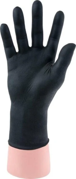 Qtop Nitril Wegwerp Handschoenen Latex-en Poedervrij - Zwart - Maat XL - Set à 100 Stuks -Mepal shop 510x1200