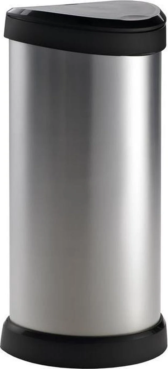 Curver Decobin Push Prullenbak - 40L - Metallic - Recycled Kunststof 3 Curver Decobin Push Prullenbak - 40L - Metallic - Recycled Kunststof