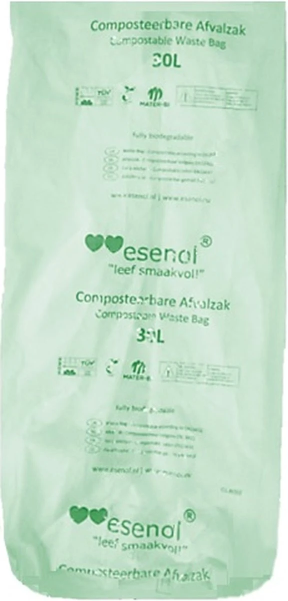 Esenol Composteerbare Afvalzakken 30 Liter 10 Stuks - Biozakken - Biologisch Afbreekbare Afvalzakken – 100% Composteerbare Vuilniszakken - Gft Afvalzakken - Kiemplant Logo 5 Esenol Composteerbare Afvalzakken 30 Liter 10 Stuks - Biozakken - Biologisch Afbreekbare Afvalzakken – 100% Composteerbare Vuilniszakken - Gft Afvalzakken - Kiemplant Logo - Afbeelding 3