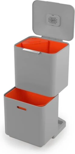 Joseph Joseph Intelligent Waste Prullenbak Totem Max - 60 L - Grijs