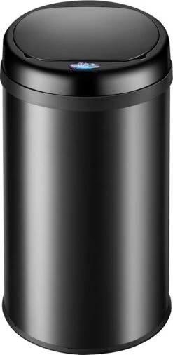 Monzana Prullenbak 56 Liter Inhoud - Met Sensor - RVS Zwart -Mepal shop 586x1200