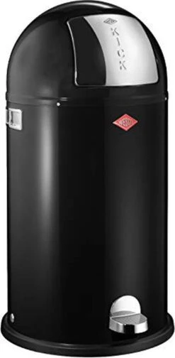 Wesco Kickboy - Prullenbak - 40 Liter Inhoud - Met Pedaal - Zwart -Mepal shop 588x1200