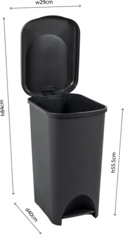 Pedaalemmer - Prullenbak - Afvalbak - 40 Liter – Zwart -Mepal shop 636x1200 2