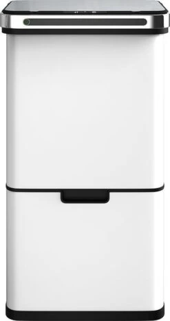 Homra DEXER Afvalscheiding Prullenbak - 4 Vakken - 60 Liter (2×18L + 2×12L) - Recycle Sensor Prullenbak - RVS Afvalemmer - Afvalscheidingsprullenbak - Design Keuken Afvalemmer - Automatische Lucht- En Bacterie Filter - Soft Close Deksel – Kleur Wit -Mepal shop 636x1200 3