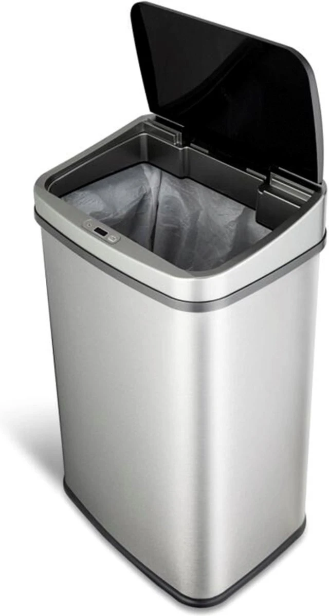 Homra LUX Prullenbak Met Sensor - Automatische Soft Close Deksel - 50 L - Hoogwaardig RVS - 50 Liter Vuilbak - Infrarood Bewegingssensor - Hygiënische Vuilnisbak - Vingerafdruk Bestendig - Sensor Prullenbak 3 Homra LUX Prullenbak Met Sensor - Automatische Soft Close Deksel - 50 L - Hoogwaardig RVS - 50 Liter Vuilbak - Infrarood Bewegingssensor - Hygiënische Vuilnisbak - Vingerafdruk Bestendig - Sensor Prullenbak