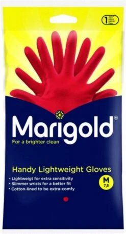 Marigold Medium - Huishandschoenen - Rood - Lichtgewicht - Met Katoenen Voering 8 Marigold Medium - Huishandschoenen - Rood - Lichtgewicht - Met Katoenen Voering -Mepal shop 646x1200