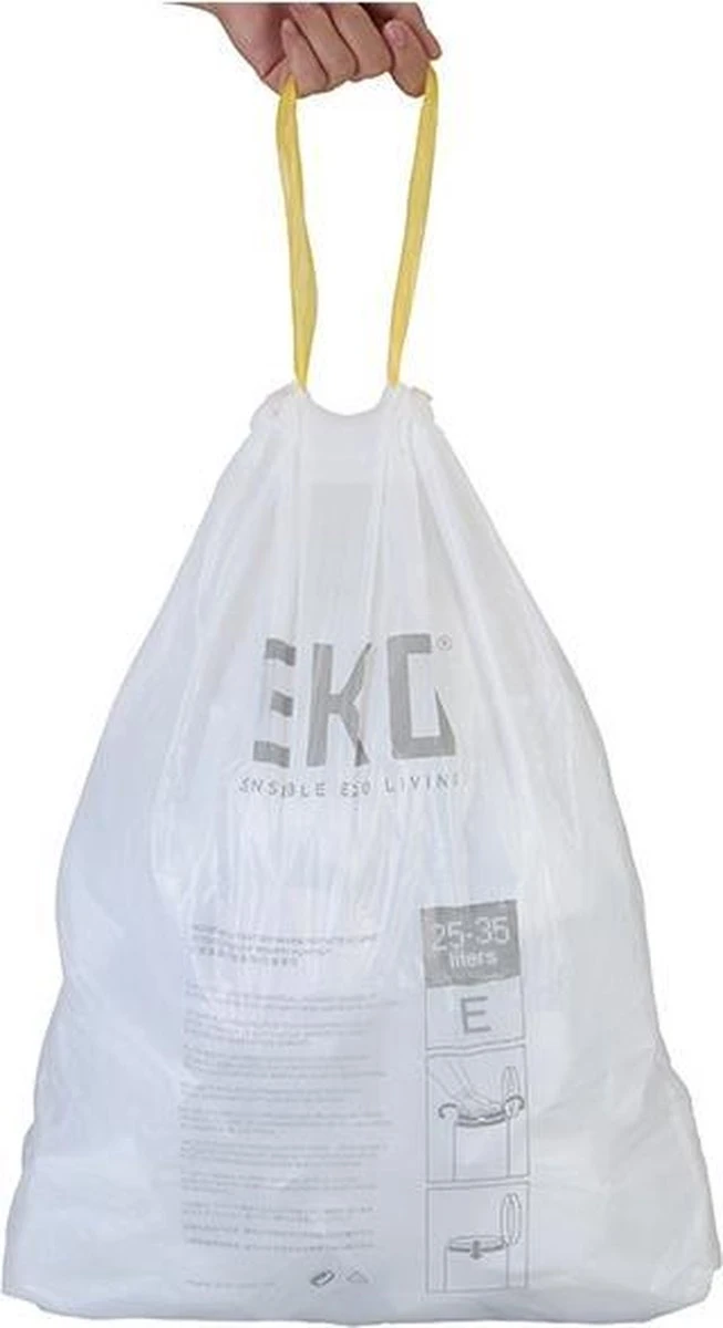EKO Afvalzakken Type E 25-35 Liter - Rol 12 Zakken 4 EKO Afvalzakken Type E 25-35 Liter - Rol 12 Zakken - Afbeelding 2